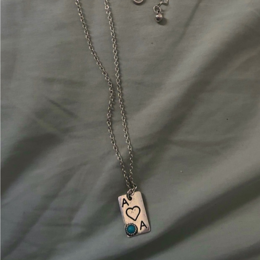 playing card “A” western necklace